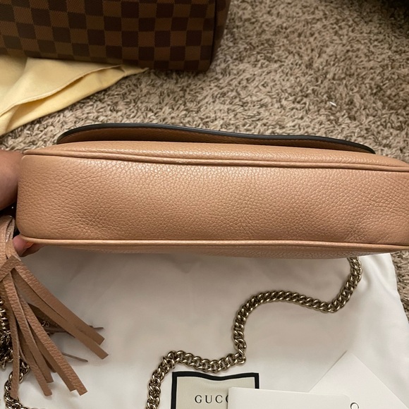 Gucci Tan Crossbody Bag with Silver Chain Strap - Picture 7 of 8